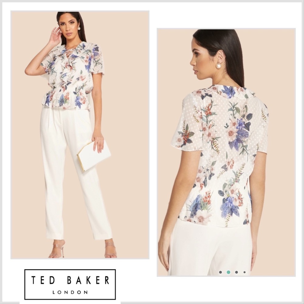Ted Baker Byrann Floral Print Top